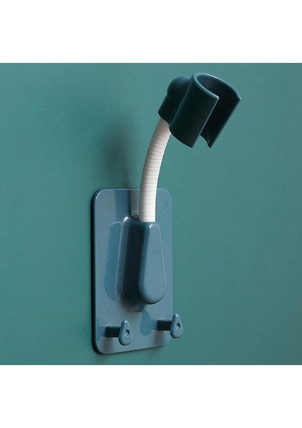 Mavi Stil 360 Ayarlanabilir Duş Başlığı Tutucu Kendinden Yapışkanlı Duş Başlığı Braketi 2 Kancalı Duvara Montaj Standı Banyo Evrensel Abs Tutucu (Yurt Dışından)
