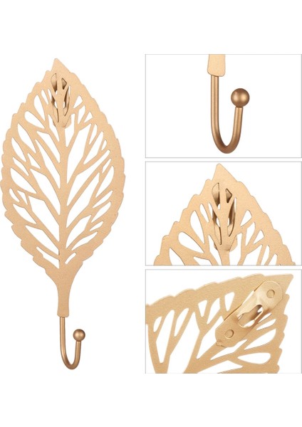 Altın Ben Tarzı 1 Adet Iskandinav Tarzı Ferforje Kanca Basit Yaprak Şekli Asılı Depolama Raf Duvar Askı Banyo Organizasyon Ev Dekorasyon (Yurt Dışından) indirimleri