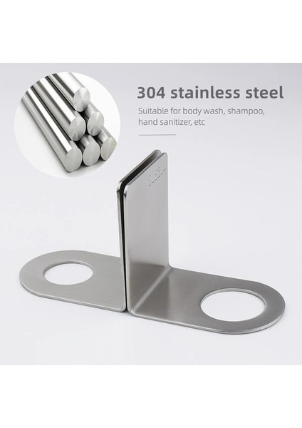 04 A Tutkalsız Stil Gösterisi Olarak Ower Jel Askı Duvara Monte Duş Şişesi Depolama Rafı Banyo Yumruksuz Paslanmaz Çelik Dikişsiz Etiket Güçlü Kancalar (Yurt Dışından) fırsatları