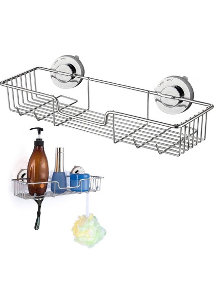 Banyo Duvara Monte Depolama Rafı Paslanmaz Çelik Duş Asılı Sepet Şampuan Tutacağı Vantuzlu Mutfak Baharat Rafı (Yurt Dışından) fiyatları