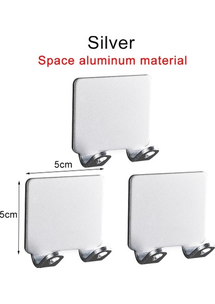 Gümüş 3 Adet Stil Pcs Punch Ücretsiz Tıraş Jilet Tutucu Erkekler Tıraş Makinesi Depolama Kanca Duvar Raf Banyo Jilet Raf Duvar Mutfak Aksesuarları (Yurt Dışından)
