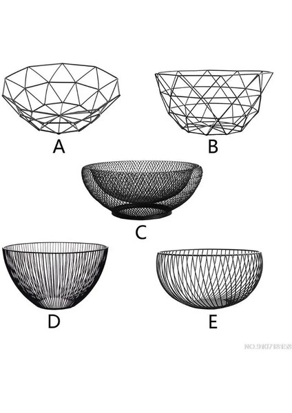 No.6 Tarzı Metal Meyve Sebze Saklama Kaseleri Mutfak Yumurta Sepetleri Tutucu Nordic Minimalism D (Yurt Dışından)