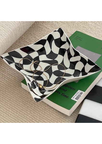 Kırmızı Nimet Tarzı Kafes Süsler Retro Depolama Tepsisi Dekorasyon Seramik Takı Şeker Tabağı Çin Tarzı Kırmızı Nimet Tabağı Yeni Yıl Hediyesi (Yurt Dışından) indirimleri