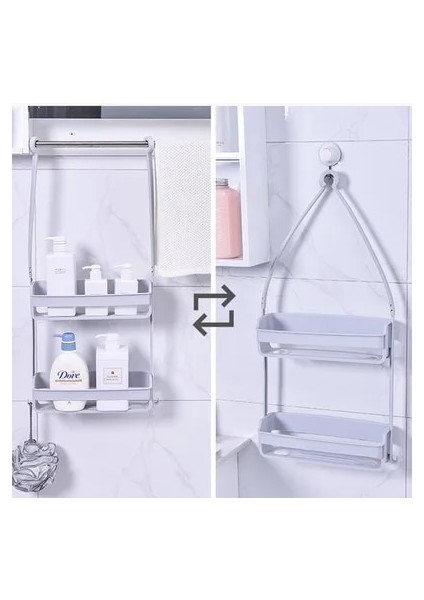 Pembe Tarzı Basit Avrupa Tarzı Mutfak Çift Katmanlı Depolama Rafları Mutfak ve Banyo Rafları Banyo Plastik Raflar Mutfak Depolama (Yurt Dışından) indirimleri