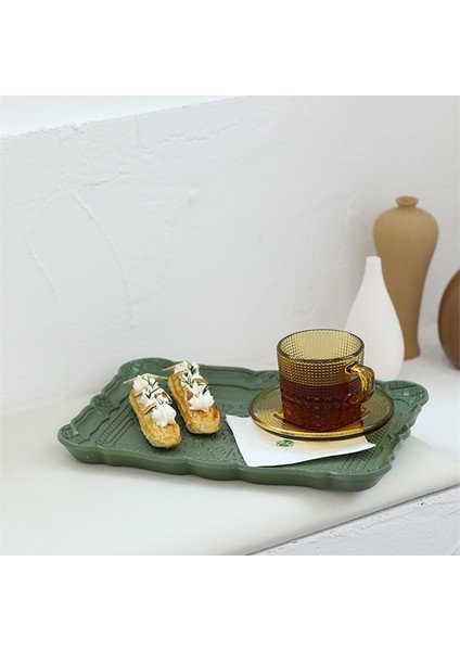 Beyaz Küçük Stil Cutelife Nordic Black Square Wooden Storage Tray Kitchen Breakfast Food Decorative Tray Cutlery Organizer Jewelry Serving Tray (Yurt Dışından) fırsatları