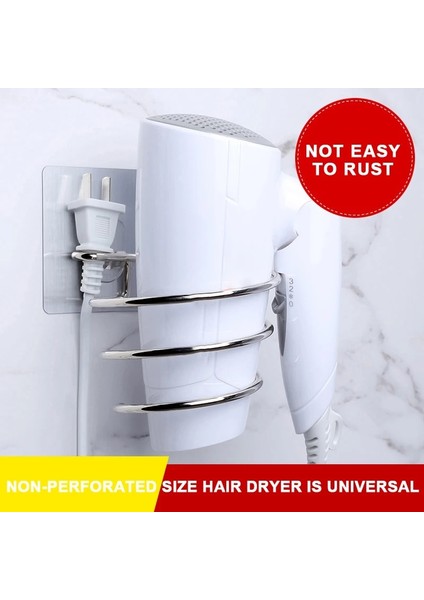 Kaymaz Halka Stili ile 2 Türleri Duvara Monte Saç Kurutma Makinesi Tutucu Banyo Raf Depolama Saç Kurutma Makinesi Tutucu Banyo Rafları Depolama Için Raf Organizatör Cocina (Yurt Dışından) indirimleri