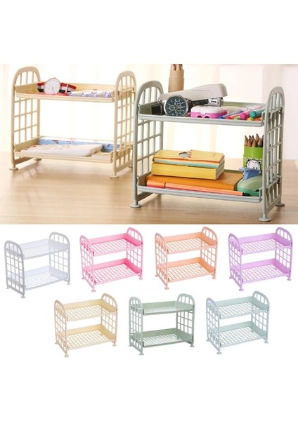 Beyaz Stil 21.5X14X20CM Çift Katmanlı Içi Boş Raf Plastik Kozmetik Masaüstü Fg Banyo Aksesuarları Organizatör Depolama Rafı 2 Katmanlı Raf Tutucu (Yurt Dışından) fırsatları