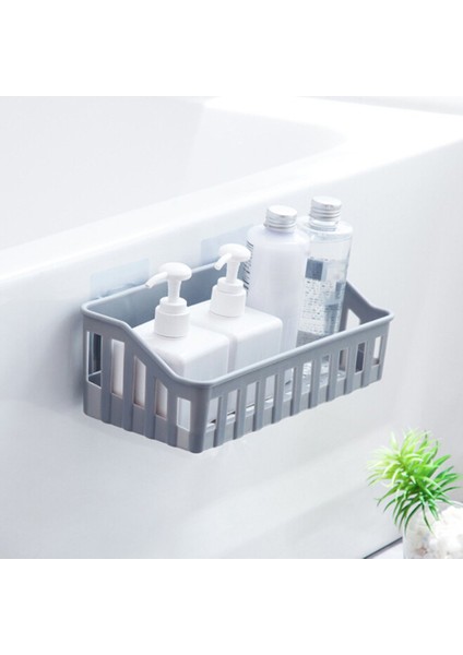 No.1 Tarzı Yenı Pratik Yapıştırılan Ev Banyo Depolama Plastik Banyo Mutfak Köşe Depolama Raf Organizatör Duş Raf Sepeti (Yurt Dışından)
