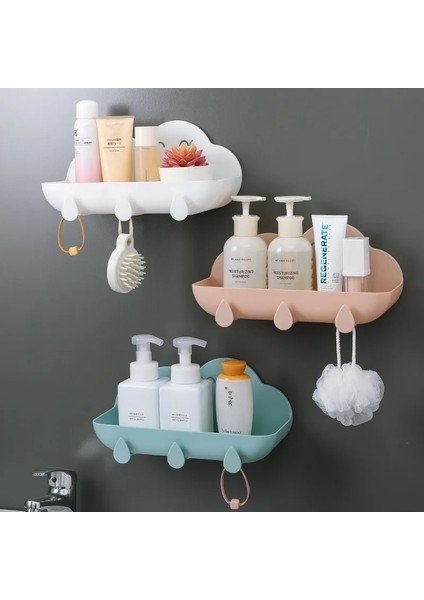 Koyu Mavi Stil 30CMX11.5CMX5CM Duvara Monte Bulut Şekilli Mutfak Rafı Ev Suya ve Neme Dayanıklı Banyo Sabunu Havlu Depolama Rafı Ücretsiz Yumruk (Yurt Dışından) fırsatları