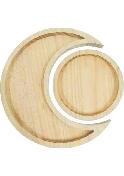 B Tarzı Ahşap Ay Şekli Küçük Takı Çanak Küpe Kolye Yüzük Depolama Plakaları Meyve Tatlı Ekran Tutucu Ev Dekorasyonu Süsleme (Yurt Dışından) modelleri