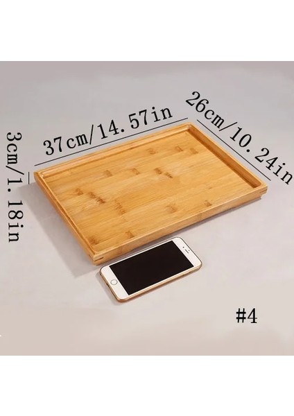 37X26CM Stili Ahşap Servis Tepsisi Kung Fu Çay Çatal Kaşık Tepsileri Depolama Paleti Meyve Tabağı Decoratiozes Japon Yemekleri Bambu Dikdörtgen (Yurt Dışından)