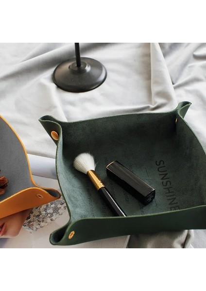 G 18X18CM Düzeltme Tokası Stili Sıcak Satış Saklama Tepsileri Kare Tepsi Için Takı Telefonu Anahtar Cüzdan Sikke Masaüstü Saklama Kutusu Çeşitli Eşyalar Kovaları Dekoratif Tepsiler (Yurt Dışından) indirimleri