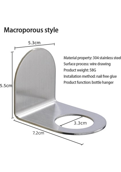 No.3 Tarzı Paslanmaz Çelik Duvara Monte Sabun Duş Jeli Dağıtıcı Şişe Tutucu Kanca Asılı Askı Raf Banyo Mutfak Düzenleyici Matkap Yok (Yurt Dışından)