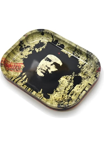 D-18X14CM Stili Metal Tütün Tepsisi Ot Ot Baharat Sigara Ot Ot Öğütücü Sigara Konteyner Tepsiler Için Haddeleme Depolama Tepsisi (Yurt Dışından)