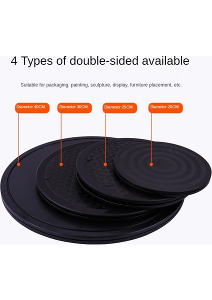 Kaymaz Döner Tabla Stili 12 Inç Ağır Hizmet Döner Döner Çelik Bilyalı Rulmanlar Monitör Tv Için Stand Turntable Tembel Susans Siyah Yuvarlak Şekil (Yurt Dışından)