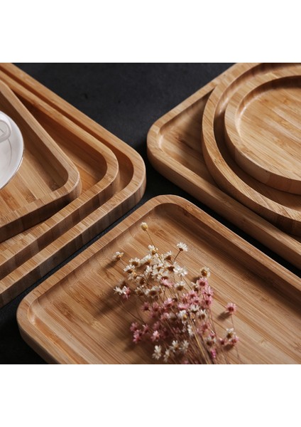 B 28X19CM Tarzı Ahşap Bambu Servis Tepsisi Çay Bardağı Tabağı Tepsileri Meyve Tabağı Depolama Palet Plakası Dekorasyon Japon Gıda Dikdörtgen Plaka (Yurt Dışından) indirimleri