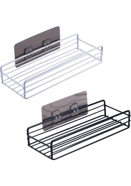Kanca Stili Olmadan Siyah Duvara Monte Banyo Rafları Yüzer Raf Duş Asılı Sepet Şampuanlık Wc Aksesuarları Mutfak Baharat Depolama Rafı# (Yurt Dışından) modelleri
