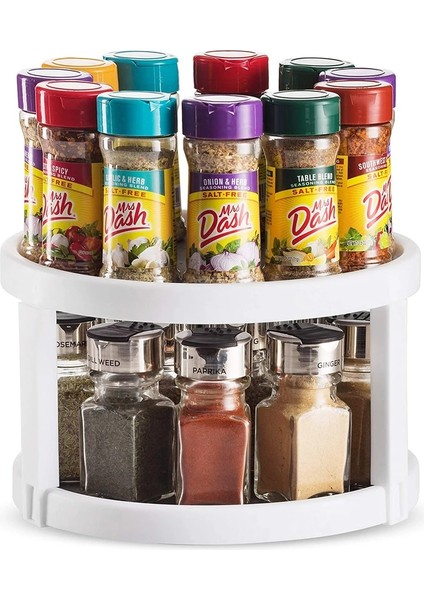305X25MM Stili 360 Derece Dönen Kaymaz Baharatlık Dolap Döner Tabla Mutfak Depolama Organizatör Tepsisi (Yurt Dışından)