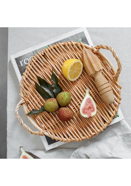 80A Stili Rattan Depolama Tepsisi Akşam Yemeği Kahve Kahvaltı Servis Ekmek Tepsisi Yuvarlak Dikdörtgen El Dokuma Saplı Yemek Sepeti Ev Dekorasyonu (Yurt Dışından) fiyatları