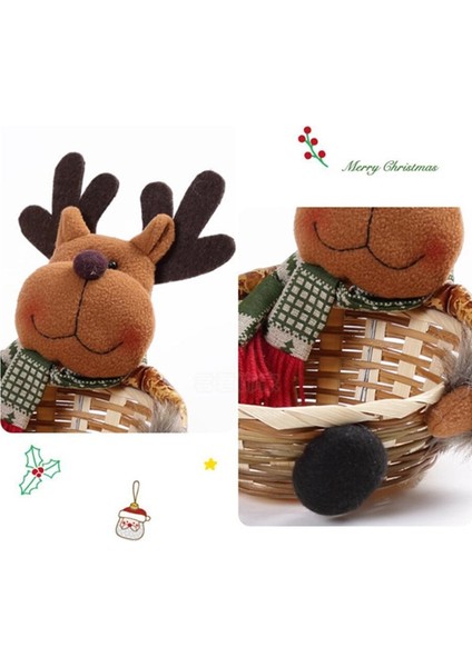 Kardan Adam S Tarzı 15CM Sıcak Merry Christmas Hasır Şeker Depolama Sepeti Noel Dekorasyonu Elk Kardan Adam Noel Baba Meyve Sepeti Gıda Tutucu Ev Dekorasyonu (Yurt Dışından) modelleri