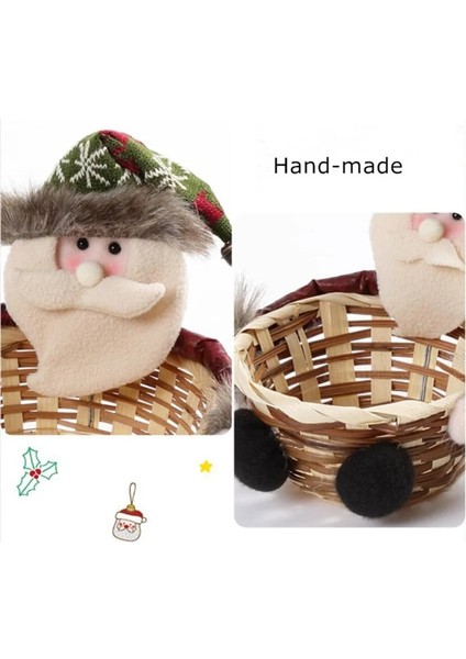 Kardan Adam S Tarzı 15CM Sıcak Merry Christmas Hasır Şeker Depolama Sepeti Noel Dekorasyonu Elk Kardan Adam Noel Baba Meyve Sepeti Gıda Tutucu Ev Dekorasyonu (Yurt Dışından) fırsatları