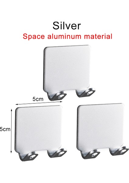 Gümüş 3 Adet Tarzı Punch Ücretsiz Tıraş Jilet Tutucu Erkekler Tıraş Makinesi Depolama Kanca Duvar Raf Banyo Jilet Raf Duvar Mutfak Aksesuarları (Yurt Dışından)