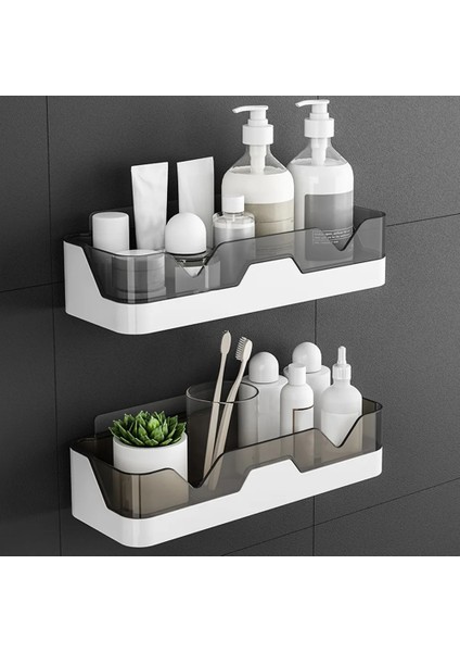 Kahverengi Tarzı Banyo Rafı Wc Şampuan Saklama Tutacağı Zımbasız Duş Rafları Duvara Monte Mutfak Depolama Sepeti Banyo Düzenleyici (Yurt Dışından) fiyatları