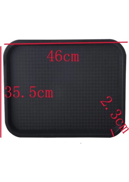 Kahverengi 46X35.5X2.3 Stili Abs Kaymaz Plastik Tepsi Kahverengi Kırmızı Yeşil Sarı Renk Plastik Tabak Meyve Tepsisi Restoran Yılan Bar Çay Kek Ekmek Yemek Tabağı (Yurt Dışından)
