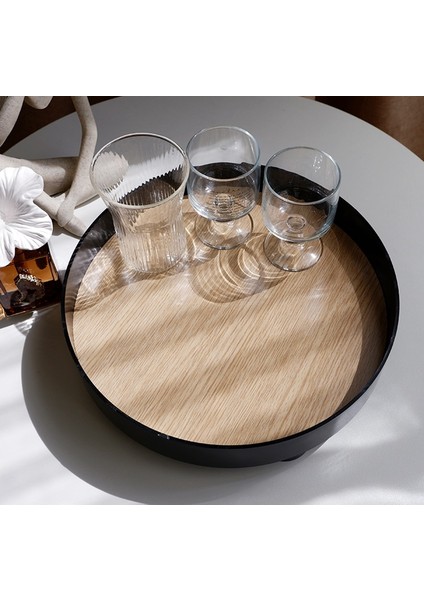 Yuvarlak Kırmızı Stil Iskandinav Minimalist Masaüstü Saklama Kutusu Yuvarlak Plastik Saklama Tepsisi Oturma Odası Kozmetik Çeşitli Eşyalar Orgnizer Ev Dekorasyon (Yurt Dışından)