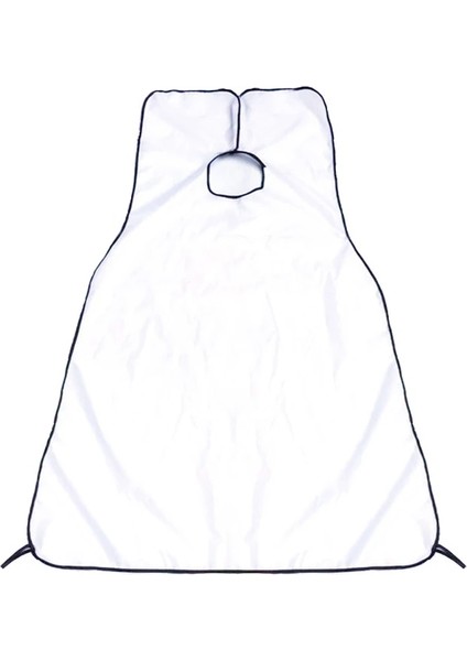Beyaz Stil 110X75CM Polyester Tafta Sakal Tıraş Arpon Önlüğü 4 Vantuzlu Giyotin Jilet Tutucu Saç Kesimi Tıraş Önlük Adam Banyo Organizatör (Yurt Dışından)