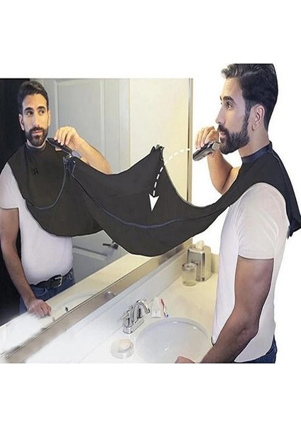 Beyaz Stil 110X75CM Polyester Tafta Sakal Tıraş Arpon Önlüğü 4 Vantuzlu Giyotin Jilet Tutucu Saç Kesimi Tıraş Önlük Adam Banyo Organizatör (Yurt Dışından) modelleri