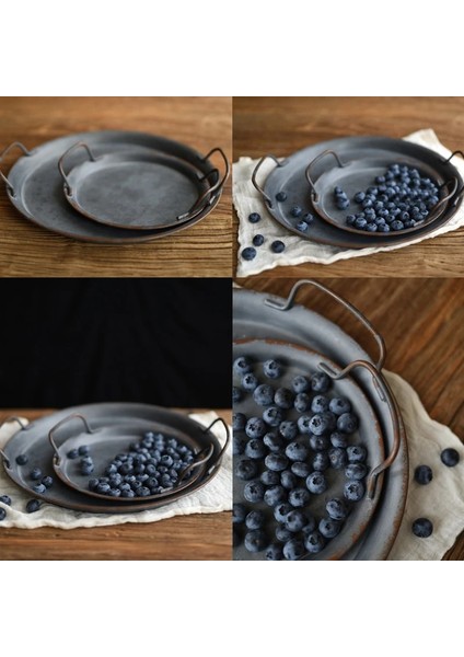 Oval S Stili Vintage Stil Metal Servis Tepsisi Sepeti Fransız Ülke Yemekleri Eski Püskü Rustik Retro Disk Ekmek Depolama Ev Aralığı Mutfağı (Yurt Dışından) indirimleri