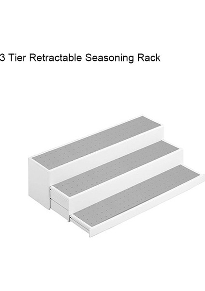 Geri Çekilebilir Raf Stili Geri Çekilebilir Baharat Şişesi Depolama Rafı Plastik Depolama Tepsisi Çekmece Organizatör 3 Katmanlı Baharat Rafı Mutfak Srorage Aksesuarları (Yurt Dışından)
