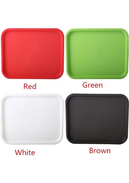 Turuncu 35X27X2.3 Stili Abs Kaymaz Plastik Tepsi Kahverengi Kırmızı Yeşil Sarı Renk Plastik Tabak Meyve Tepsisi Restoran Yılan Bar Çay Kek Ekmek Yemek Tabağı (Yurt Dışından)