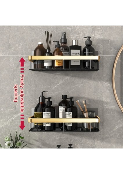 Altın Kalınlaşmak 1pc Tarzı Yumruksuz Banyo Rafları Köşe Raf Duş Şampuan Depolama Rafı Tuvalet Tutacağı Mutfak Düzenleyici Banyo Aksesuarları Seti (Yurt Dışından) fiyatları