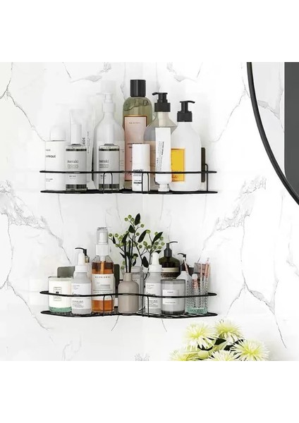 Sadece Beyaz Raf Stili Paslanmaz Çelik Delikli Olmayan Aşk Köşe Rafı Mutfak Banyo Yatak Odası Depolama Rafı Kalınlaşmış Tripod Depolama Rafı Raf (Yurt Dışından)