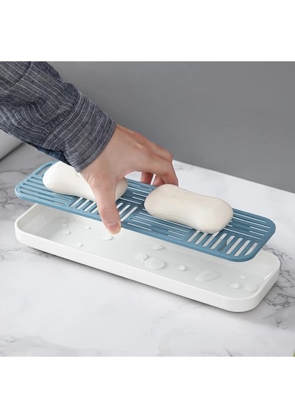 Beyaz Stil Mutfak Lavabo Organzier Lavabo Sabunluk Süngerlik Bardak Sofra Drenaj Tepsisi Bulaşık Tepsileri Yıkama Süngeri Scrubber Depolama Tepsisi (Yurt Dışından) fiyatları