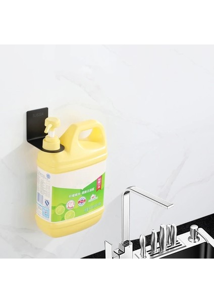 Siyah Stil L Beden Paslanmaz Çelik Vantuz Raf Kanca Duş Şampuan Sabun Sıvı Duvar Montaj Tutucu Banyo Raf Organizatör Kanca (Yurt Dışından) fırsatları