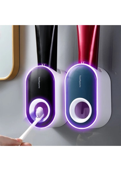 Menekşe Tarzı Otomatik Diş Macunu Dispenseri Duvara Montaj Standı Toz Geçirmez Diş Fırçası Tutucu Banyo Aksesuar Seti Sıkacağı Ev Depolama Rafı (Yurt Dışından) fiyatları