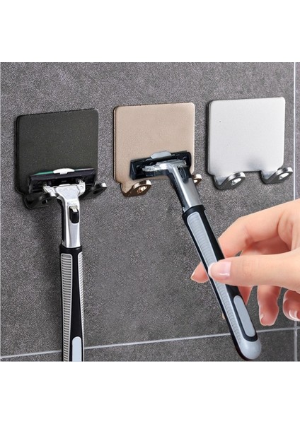 Gül Altın 1 Adet Tarzı Unch Ücretsiz Tıraş Bıçağı Tutucu Erkekler Tıraş Makinesi Depolama Kancası Duvar Rafı Banyo Jilet Rafı Duvar Mutfak Aksesuarları (Yurt Dışından)