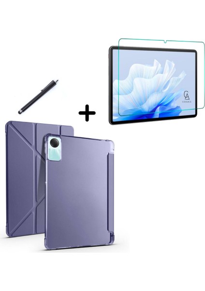 Xiaomi Redmi Pad Se Uyumlu Tri Fold Kalemlikli Tablet Kılıfı Ekran Koruyucu Kalem Seti