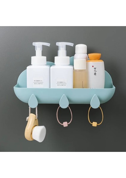 Açık Mavi Stil 30CMX11.5CMX5CM Duvara Monte Bulut Şekilli Mutfak Rafı Ev Suya ve Neme Dayanıklı Banyo Sabunu Havlu Depolama Rafı Ücretsiz Yumruk (Yurt Dışından) fiyatları