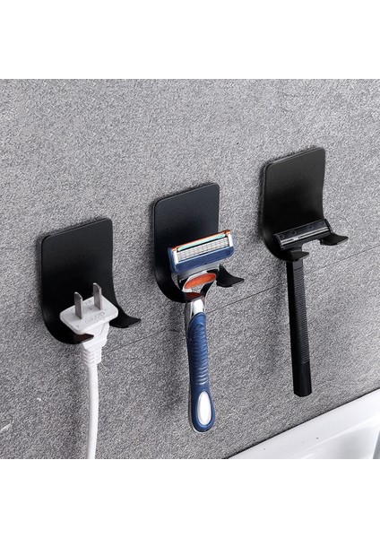 D Stili 1 Parça Yumruksuz Depolama Kancası Banyo Tıraş Bıçağı Raf Rafları ve Mutfakta Duvar Depolamasında Banyo Kahyası Için Destek (Yurt Dışından) fırsatları