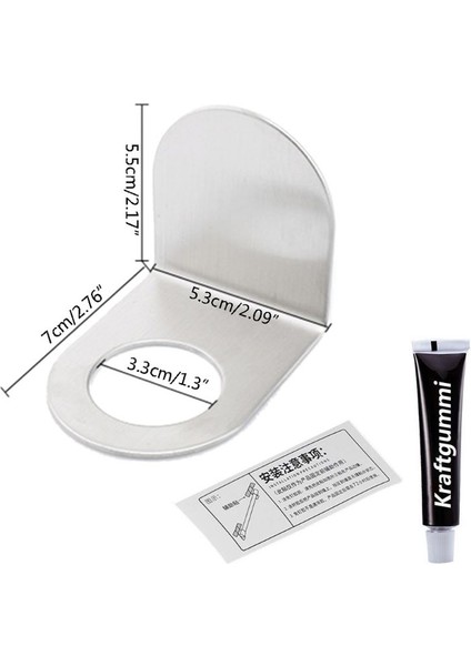 No.-1 Tarzı Paslanmaz Çelik Duvara Monte Sabun Duş Jeli Dağıtıcı Şişe Tutucu Kanca Asılı Askı Raf Banyo Mutfak Düzenleyici Matkap Yok (Yurt Dışından)