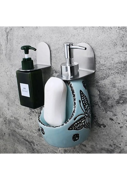 No.-1 Tarzı Paslanmaz Çelik Duvara Monte Sabun Duş Jeli Dağıtıcı Şişe Tutucu Kanca Asılı Askı Raf Banyo Mutfak Düzenleyici Matkap Yok (Yurt Dışından) modelleri