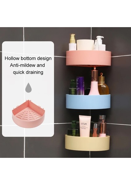 No.7 Tarzı Duvara Monte Banyo Rafı Dayanıklı Vantuz Köşe Drenaj Rafı Donge Depolama Rafı Tutucu Mutfak Düzenleyici (Yurt Dışından)