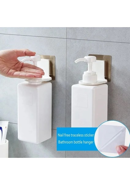 No.2 Tarzı Kanca Rafları Kendinden Yapışkanlı Duvara Monte Duş Jeli Tutacağı Dispenser Şişe Standı Sıvı Dezenfektan Sabunluk El Şampuanı (Yurt Dışından) fiyatları