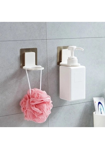 No.2 Tarzı Kanca Rafları Kendinden Yapışkanlı Duvara Monte Duş Jeli Tutacağı Dispenser Şişe Standı Sıvı Dezenfektan Sabunluk El Şampuanı (Yurt Dışından) modelleri