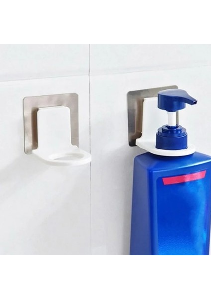 No.2 Tarzı Kanca Rafları Kendinden Yapışkanlı Duvara Monte Duş Jeli Tutacağı Dispenser Şişe Standı Sıvı Dezenfektan Sabunluk El Şampuanı (Yurt Dışından) fırsatları