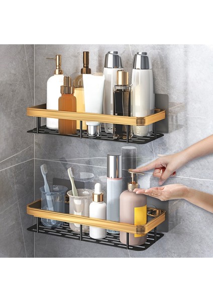 Tek Stil Depolama Rafı Banyo Rafı Yumruksuz Raflar Şampuan Duş Mutfak Tutacağı Tuvalet Mutfak Düzenleyici Banyo Aksesuarları Seti (Yurt Dışından) fiyatları
